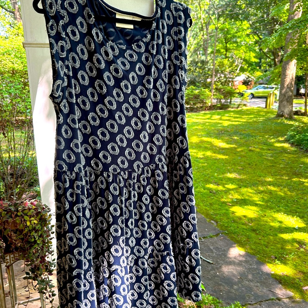 Anthropologie blue and white dress